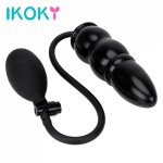 Ikoky, IKOKY Inflatable Anal Plug Expandable Butt Plug With Pump Adult Products Silicone Sex Toys for Women Men Anal Dilator Massager
