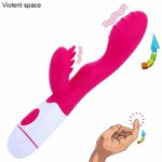 Violent Space, Violent space 30 Speeds Double Vibration G spot Clitoral Vibrators for Women,USB/Battery ABS Sex Toys for Woman Sex Products 