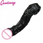 Male penis sleeve extender,reusable Dual cock ring and penis sleeve condom, sex toys for big dildo realistic Transparent crystal