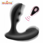 GUIMI Prostate Massager Vibrator for Men Anal Plug Powerful 12 Speed Orgasm Butt Anus Perineum Stimulator Silicone Anal Sex Toys