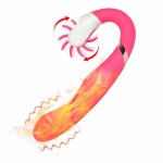 Dildo Tongue Licking Heating Vibrator for Women Clitoris Stimulate Vaginal Massage Anal Plug Vibration Stick Sex Toys For Adult