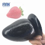 Faak, FAAK Strawberry Anal Plug Anus Stuffed Stopper Big Butt Plug with Suction Cup Rough Surface Sex Toys Women Man Anal Expansion