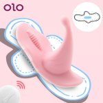 OLO Wearable Clitoris Vibrator Butterfly Panties Lay On Vibrator Orgasm Masturbator Sex Toys for Women Clit Vagina Stimulator