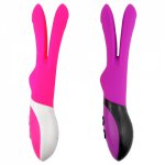 Strong Vibration Double Penis Fork Y-type Vibrator Dual Motors Dual Vibration Magnetic Charging Massage Stick For Sex toys.