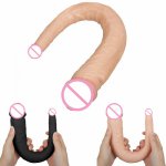 Sex Toys Double Dildo Soft Silicone Realistic Dildo Vagina Anal Dick Women Gay Lesbian Masturbator Ended Dong Artificial Penis