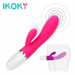 Ikoky, IKOKY G-spot Massage Vibrator Dual Vibration 10 Speed Sex Toys for Woman Waterproof Clitoris Stimulate AV Stick Adult Products