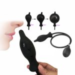 Inflatable Silicone Anal Plug Dildo Prostate Massager Sex Toys for Women Men Anal Dilator Butt Plug With Pump Anus Expand Tool