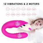Yeain, YEAIN 12 Speed Vibrator Sex Products USB Rechargable G Spot Vibration Dildo Silicone Waterproof Adult Product Sex Toys For Woman