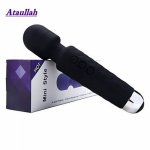 Ataullah Powerful Oral Clit Vibrators for Women USB Charge AV Magic Wand Vibrator Massager Adult Sex Toys Sex Product ST116