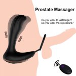 7 Frequencies Vibrating Prostate Massager Remote Control Anal Plug Sex Toys Rechargeable Silicone Male Masturbator
