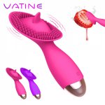 VATINE 10 Speed Erotic Powerful Nipple Oral Licking Vibrator Sex Toys for Woman Clit Massage Tongue Vibrator Clitoris Stimulator