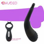 EXVOID Penis Vibrator Ring Delay Ejacualtion Clitoris Stimulate Silicone Vibrating Ring Adult Products Sex Toys for Men Cock