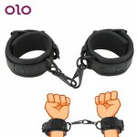 OLO 1 Pair PU Leather Handcuffs SM Products Adjustable Adult Games Sex Toys For Couples Bondage Restraints Accessories
