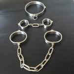 Manyjoy three Sets of Stainless Steel Bolt Lock Handcuffs Sex Toys for Woman Slave Restraints Bdsm Bondage Adult Games