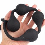 Silicone Soft Sex Anal Beads Butt Plug Massager Anus Stimulator Masturbator Anal Sex Toys Adult Erotic Toys For Women Men Couple