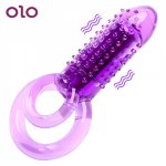 OLO Delay Ejaculation Cock Ring Vibrator Ejaculation Delay Penis Ring Clitoris Stimulator Male Masturbation Sex Toys for Men