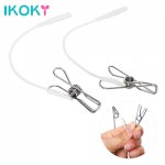 IKOKY Sex Toys for Women Men Nipple Clamp Electric Shock Nipple Clips Adult Game Electro Breast Massger 1 Pair
