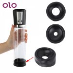 OLO Enlarger Exerciser Silicone Penis Pump Ring Sleeve Penis Erection Penis Extender Trainer Accessories Sex Toys For Men