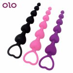 OLO Gourd Type Prostate Massager Anal Beads Erotic Anal Plug Soft Silicone Sex Toys For Woman Men Gay Butt Plug