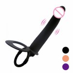 Double Penetration Vibrators Penis Strapon Dildo Vibrator Sex Toys For Women Man Strap On Penis Anal Beads Plug Adult Massager