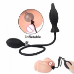 Anal Butt plug Silicone Expandable Prostate Massager Vestibular Inflatable Anal Dilator Masturbator Sex Ttoys For women and Men