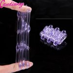 Larger Thicker Erections Delay dildo cover Soft Crystal Adult Products Rings Reusable Cocking Enhancer Men Adult Sex Product