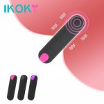 Ikoky, IKOKY 10 Speed Mini Bullet Vibrator USB Rechargeable G-spot Massager Powerful Finger Design Strong Vibration Sex Toys for Women