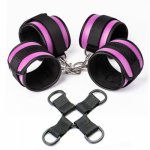 Sexy pu leather bondage handcuffs ankle cuffs ,Restraints Wrist Hand Sex Product  Adult Game Toys for Couples