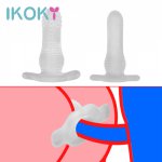 Ikoky, IKOKY Anal Expanding Sex Toys for Women Men Gay Butt Expansion Anus Dilator TPE Hollow Anal Plug Transparent Prostate Massager