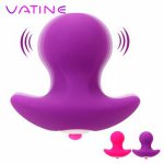 Bullet Rounded Anal Plug Vibrator Silicone Anal Plug Vibrating Butt Plugs Sex Toys for Men Women Sex Product Prostate Massager