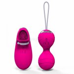 7 speed rechargeable vibrating egg sex double jump eggs kegel balls silicone vibrator clitoris sex toy women adult product sex