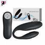 Prettylove 2016 Adult Sex Product for couple Remote Controlling Double Vibrators 30 speed Vibration Silicone rechargeable