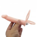 10 Frequency Silicone Vibration Simulation Dildo Penis Ring Anal Plug Butt Plug G Spot Stimulation Vibrator Male Sex Toys Adult