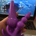 Dingye 2pcs/set Silicone Anal Butt  Plug  Prostate Massager Anal Sex Toys Sex Product for Women and Men