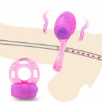 Penis Vibrating Ring Delay Ejaculation Bullet Vibrator Penis Stimulator Silicone Male Ring Long Lasting Sex Toys for Men