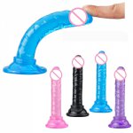 Erotic Soft Jelly Dildo Realistic Bullet Vibrator Anal Dildo Strap On Big Penis Suction Cup Toys for Adult Sex Toys for Woman