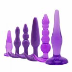 6 Pcs Set Sex Toys Anal Plug Soft Silica Gel Butt Plug Insert Toys Anal Sex Toys For Couple