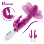 12 Speeds G Spot vibrator Rabbit clitoral stimulator Erotic Dildo vibrator Double motors Vagina massage Adult sex toys for women