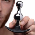Ins, BEEGER  Dark Drop Metal and Silicone Beaded Anal Plug,Underwear outdoor butt plug dildo vaginal unisex SM insert sex toy for men