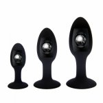 Small Medium Large Anal Sex Toys Built-in Bouncy Metal Ball Anal Plug Massage Butt With Suction Cup Sex Toys for Women And Men