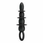 DINGYE Black Silicone Anal Sex Toys Butt Plugs For Beginner And Experienced Adult Sex Toy For Adult Pleasure Anal Beads