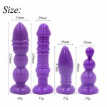 Anal plug four-piece male and female anal plug backyard masturbation toy sex toys
