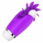 12 Speed Rotate Tongue Licking Vibrator Silicone Rotation Clitoris Breast Massager Oral Masturbator Sex Toys For Women