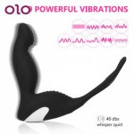 OLO  Anal Vibrator Silicone 9 Mode Erotic Prostate Massage Butt Plug Sex Toys for Men