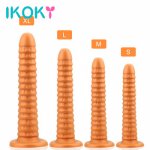 IKOKY Super Long Anal Beads Huge Butt plug Sex Toys for Woman Prostate Massage Soft Dildos Adult Products With Strong Sucker