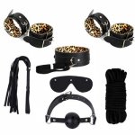7pcs Adult Bondage Handcuffs Footcuffs Whip Blindfold Massager SM Sex Toys Set Soft Material Makes It Feel So Great Perfect Gift