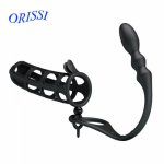 Orissi, ORISSI Penis Sleeve Extender Cockring Penis Ring Penis Extension Sex Products for Men Anal Sex Toys Butt Plug Anal Plug