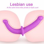 Strapon Dildo Huge Realistic Toy Sex Toys Double Head Soft Silicone Vagina Masturbator Lesbian Sex Toys For Woman No Vibrator