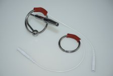 For DIY  electric urethral sound with head ring electro shock urethral catheter penis dilator medical themed sex toys