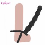 Silicone Dildo Anal sex toy Male Double penis cock rings Anal butt plug Strapon dildo Anus bead Adut Erotic sex toys for couples